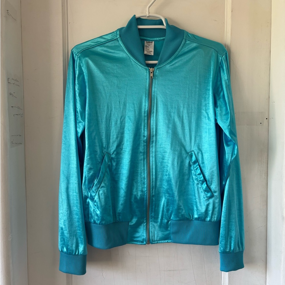 Balera Shiny Aqua Bomber Jacket